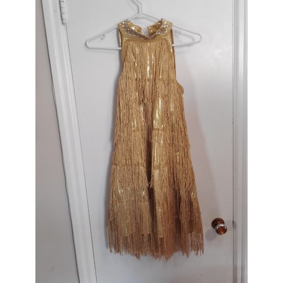Gold Skating Dress - Women's Custom Sizing (Medium to Large) - Picture 1 of 5